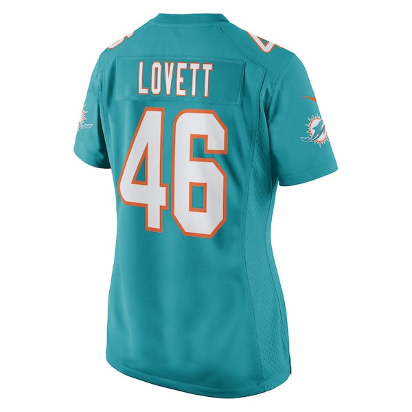 John Lovett Miami Dolphins Nike Women's Game Player Jersey - Aqua - Image 3