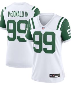 Alternative view of Will McDonald IV New York Jets Nike Women's Classic Alternate Player Game Jersey - White