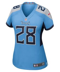 Alternative view of Kalel Mullings Tennessee Titans Nike Women's Team Game Jersey -  Light Blue