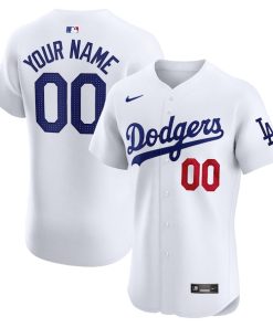 Los Angeles Dodgers Nike Home Elite Custom Jersey - White