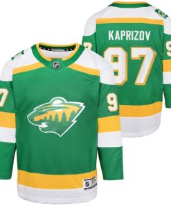 Kirill Kaprizov Minnesota Wild Youth 2023/24 Alternate Premier Player Jersey?¨C Green