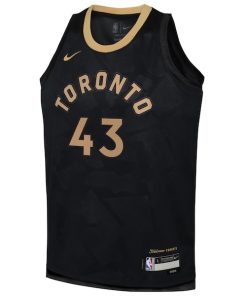 Alternative view of Pascal Siakam Toronto Raptors Nike Youth 2022/23 Swingman Jersey - City Edition - Black