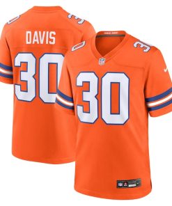 Terrell Davis Denver Broncos Nike Mile High Collection 1977 Throwback Retired Player Game Jersey - Orange