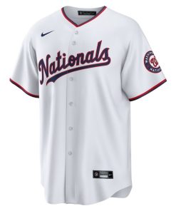 Alternative view of C.J. Abrams Washington Nationals Nike Home Replica Jersey  - White