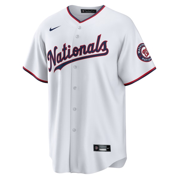 C.J. Abrams Washington Nationals Nike Home Replica Jersey - White - Image 2
