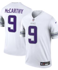 J.J. McCarthy Minnesota Vikings Nike Alternate Legend Player Performance Top - White/Purple