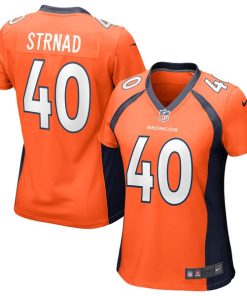 Justin Strnad Denver Broncos Nike Women's Game Jersey - Orange