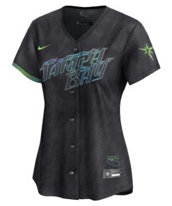 Alternative view of Randy Arozarena Tampa Bay Rays Nike Women's 2024 City Connect Limited Player Jersey - Charcoal