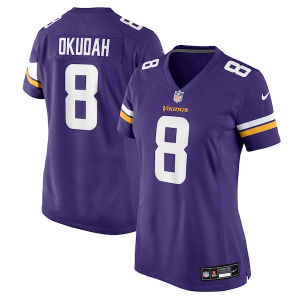 Jeff Okudah Minnesota Vikings Nike Women's Team Game Jersey - Purple