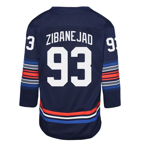 Mika Zibanejad New York Rangers Youth Alternate Replica Player Jersey - Navy - Image 3
