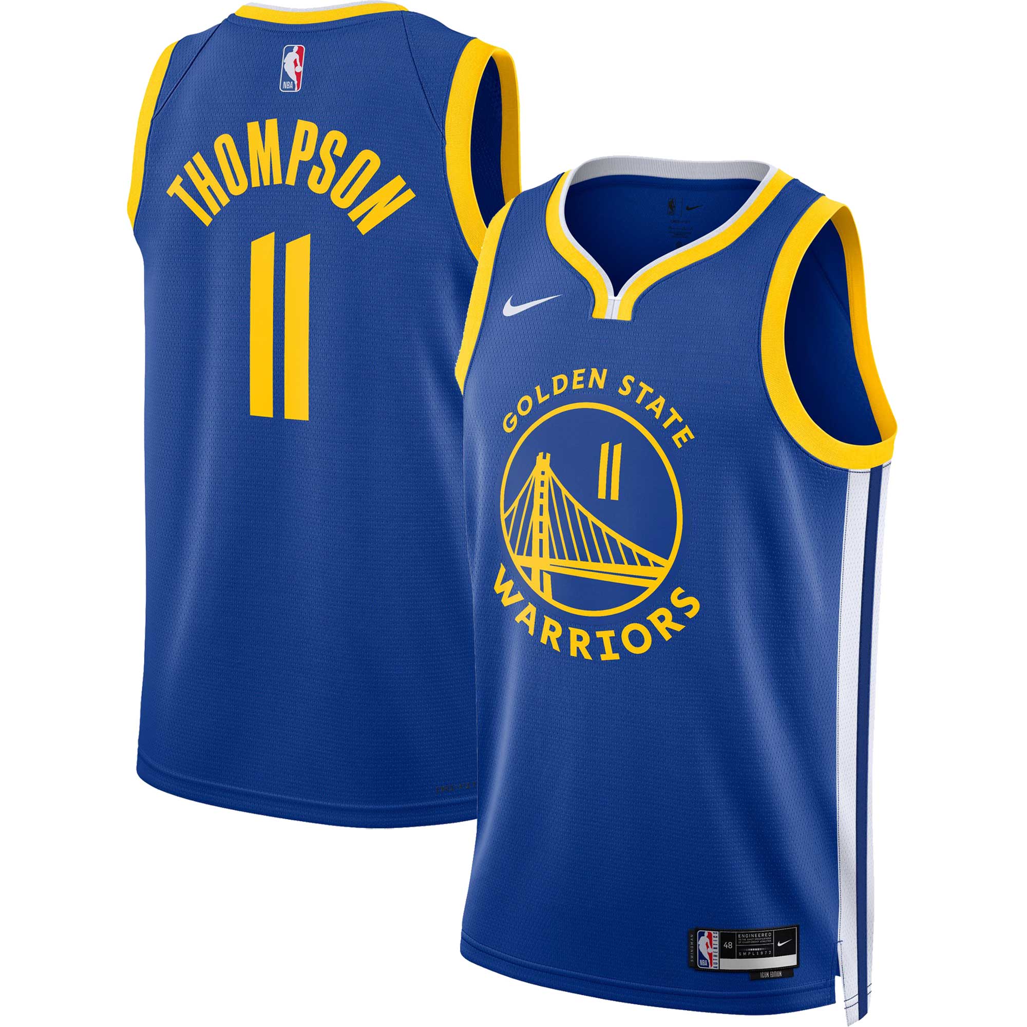 Klay Thompson Golden State Warriors Nike Unisex Swingman Jersey - Association Edition - White/Royal - Image 5