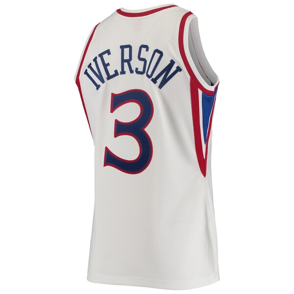 Allen Iverson Philadelphia 76ers 1996/97 Hardwood Classics Authentic Jersey - White - Image 3