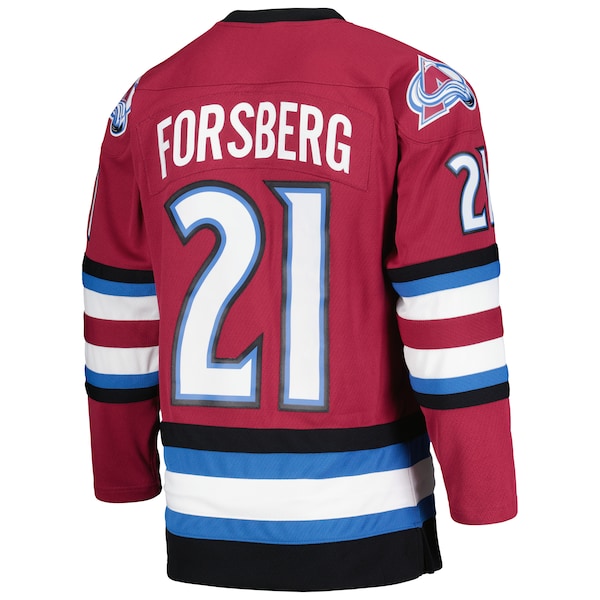 Peter Forsberg Colorado Avalanche 2001/02 Alternate Captain Blue Line Player Jersey - Maroon - Image 3