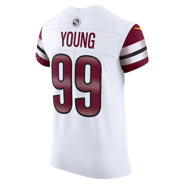 Chase Young Washington Commanders Nike Vapor Elite Jersey - White/Black/Burgundy - Image 4