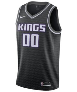 Alternative view of Sacramento Kings Nike Swingman Custom Jersey Black - Statement Edition