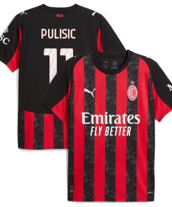 Christian Pulisic AC Milan Puma 2025/26 Home Replica Player Jersey - Red