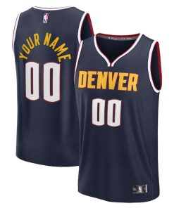 Alternative view of Denver Nuggets  Fast Break Custom Jersey Icon Edition - Navy/Blue