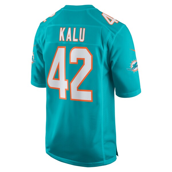 Joshua Kalu Miami Dolphins Nike Team Game Jersey - Aqua - Image 3