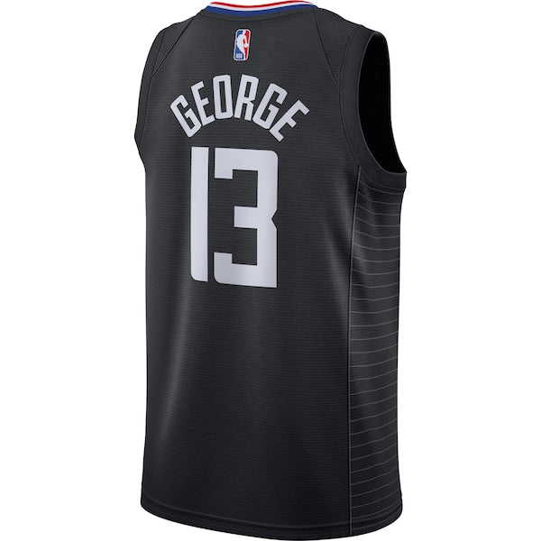 Paul George LA Clippers Jordan Brand 2020/21 Swingman Jersey - Statement Edition - Black - Image 3