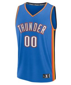 Alternative view of Oklahoma City Thunder  Youth Fast Break Custom Replica Jersey - Icon Edition - Blue