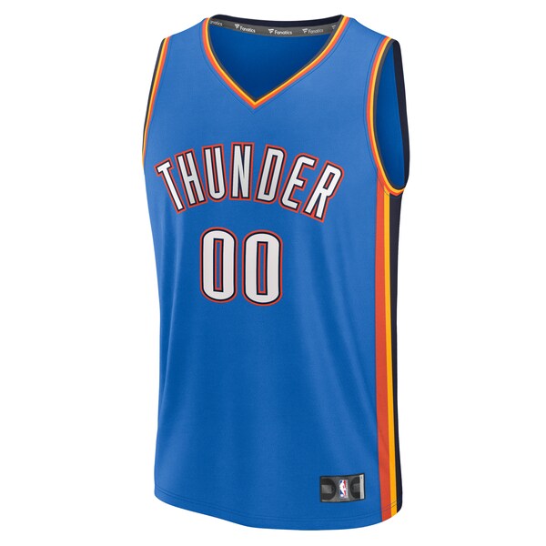 Oklahoma City Thunder Youth Fast Break Custom Replica Jersey - Icon Edition - Blue - Image 2