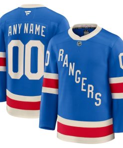 Alternative view of New York Rangers  Centennial Premium Custom Jersey - Blue/White/Navy/Royal