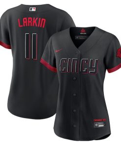 Barry Larkin Cincinnati Reds Nike Women's 2023 City Connect Replica Player Jersey - Black
