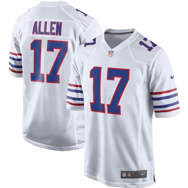 Josh Allen Buffalo Bills Nike Youth Game Jersey - White/Red/Royal - Image 2
