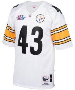 Alternative view of Troy Polamalu Pittsburgh Steelers 2005 Authentic Throwback Retired Player Jersey - White