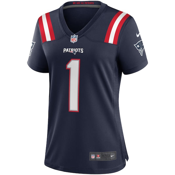 Cam Newton New England Patriots Nike Women's Game Jersey - Navy/Red - Image 4