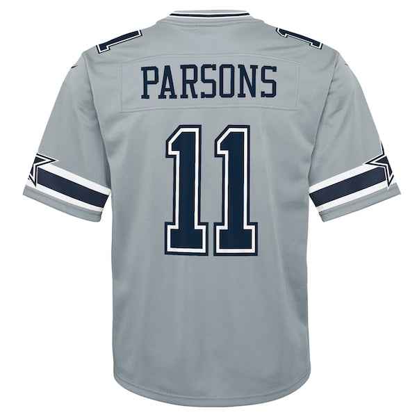 Micah Parsons Dallas Cowboys Nike Youth Inverted Game Jersey - Gray - Image 3