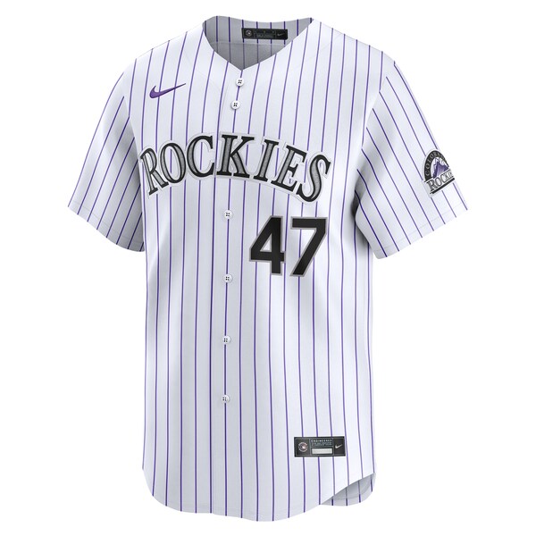 Cal Quantrill Colorado Rockies Nike Home Limited Player Jersey - White - Image 3