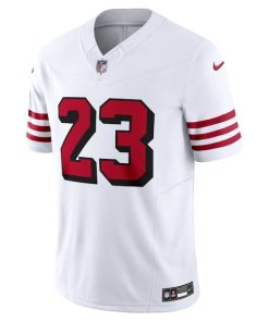 Alternative view of Christian McCaffrey San Francisco 49ers Nike Vapor F.U.S.E. Limited 2nd Alternate Jersey - White