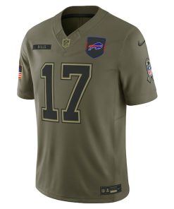 Alternative view of Josh Allen Buffalo Bills Nike 2025 Salute to Service Limited Jersey - Olive