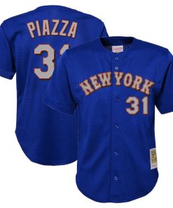 Mike Piazza New York Mets Youth Cooperstown Collection?Mesh Batting Practice Jersey - Royal