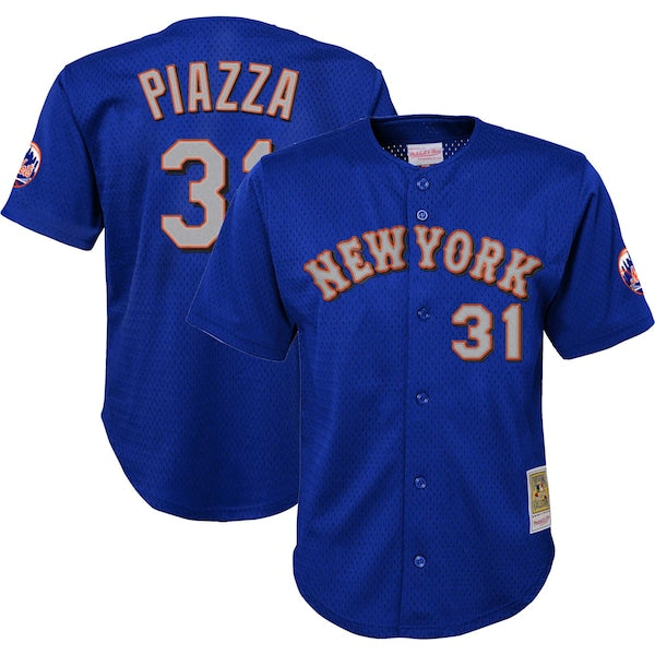Mike Piazza New York Mets Youth Cooperstown Collection?Mesh Batting Practice Jersey - Royal