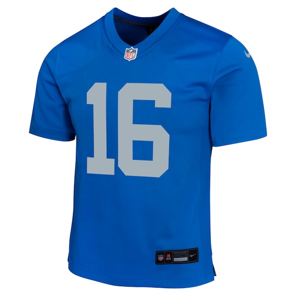 Jared Goff Detroit Lions Nike Youth Alternate Game Jersey - Blue - Image 2