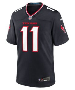 Alternative view of Jeff Okudah Houston Texans Nike Team Game Jersey -  Navy