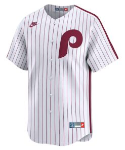 Alternative view of Philadelphia Phillies Nike Throwback Cooperstown Custom Collection Limited Jersey - White