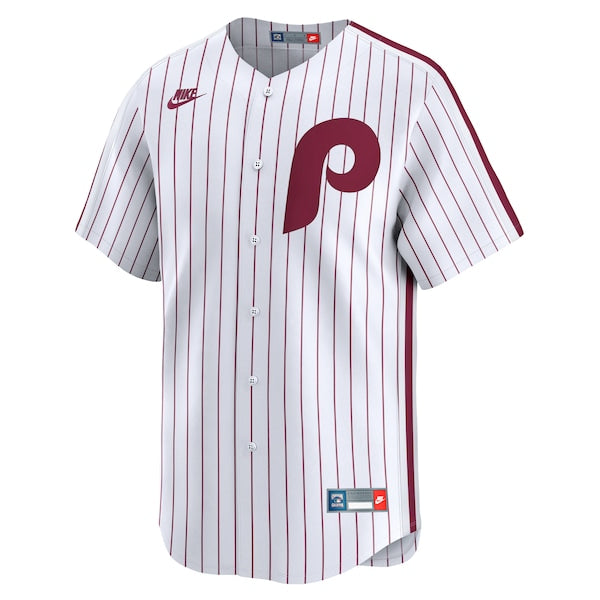 Philadelphia Phillies Nike Throwback Cooperstown Custom Collection Limited Jersey - White - Image 2