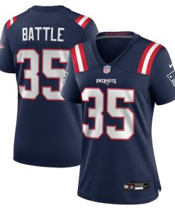 Alternative view of Miles Battle New England Patriots Nike Women's  Game Jersey -  Navy