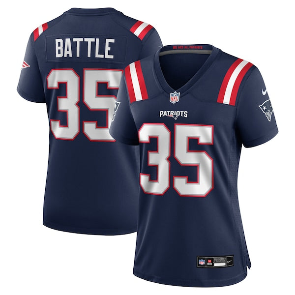 Miles Battle New England Patriots Nike Women's Game Jersey - Navy - Image 2