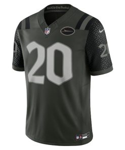 Alternative view of Breece Hall New York Jets Nike 2025 Rivalries Collection Limited Jersey - Gotham Green