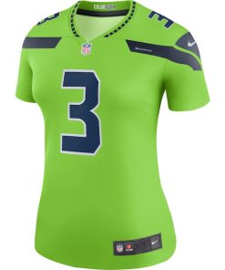 Alternative view of Russell Wilson Seattle Seahawks Nike Women's Color Rush Legend Jersey - Neon Green