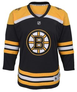 Alternative view of Boston Bruins Youth Home Replica Custom Jersey - Black