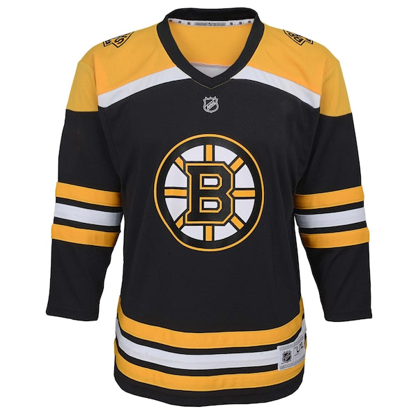 Boston Bruins Youth Home Replica Custom Jersey - Black - Image 2