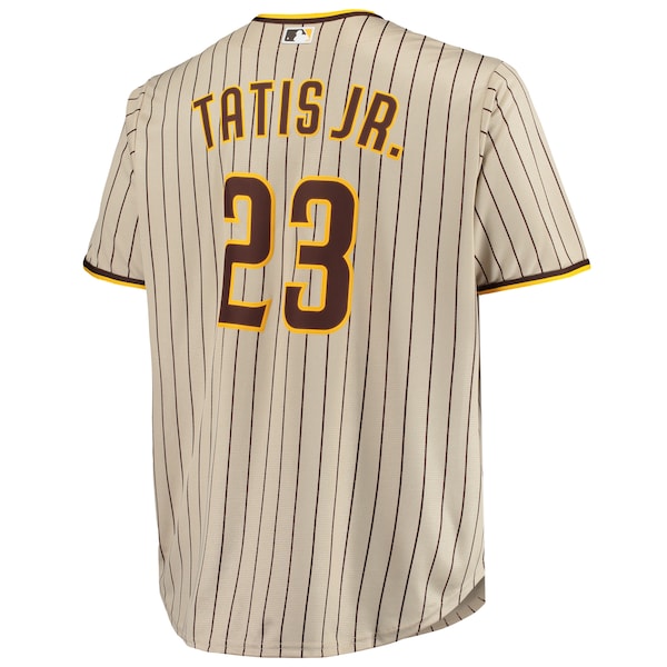 Fernando Tatis Jr. San Diego Padres Big & Tall Replica Player Jersey - Sand/Brown/White - Image 3