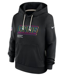 Alternative view of New York Giants Nike Women's 2025 NFL Crucial Catch Sideline Standard Issue Dri-FIT Hoodie - Black