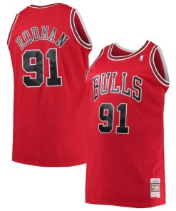 Dennis Rodman Chicago Bulls 1997/98 Big & Tall Hardwood Classics Swingman Jersey - Red