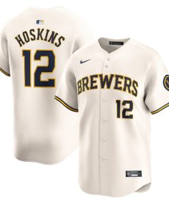 Rhys Hoskins Milwaukee Brewers Nike Home Limited Player Jersey - Cream